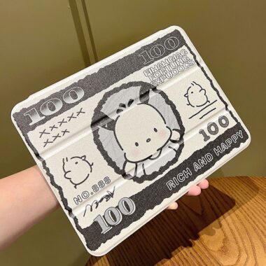 Cute money Pochacco rotating shockproof iPad case
