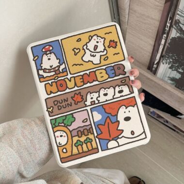 Cartoon puppy rotating shockproof iPad case