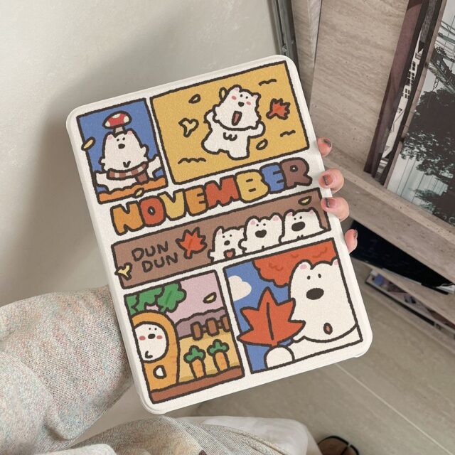 Cartoon puppy rotating shockproof iPad case