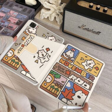 Cartoon puppy rotating shockproof iPad case