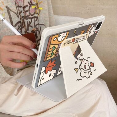 Cartoon puppy rotating shockproof iPad case