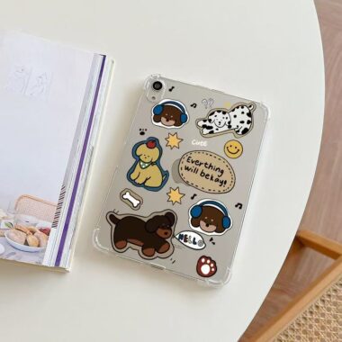 Cartoon puppy air cushion full cover shockproof iPad case