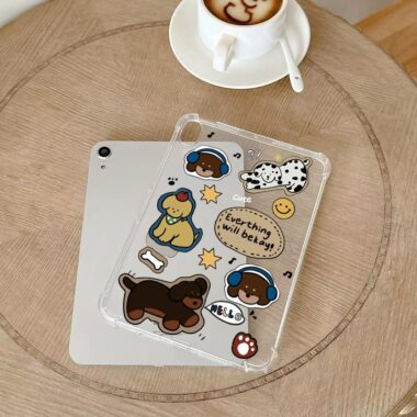 Cartoon puppy air cushion full cover shockproof iPad case