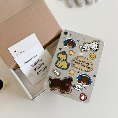 Cartoon puppy air cushion full cover shockproof iPad case