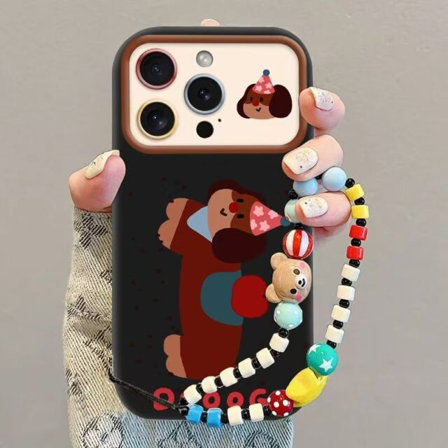 Cute cartoon puppy full cover iPhone 17 protective case