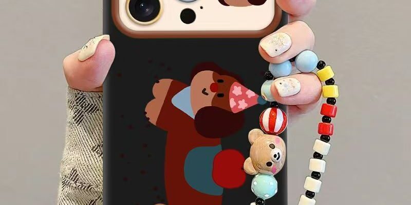 Cute cartoon puppy full cover iPhone 17 protective case