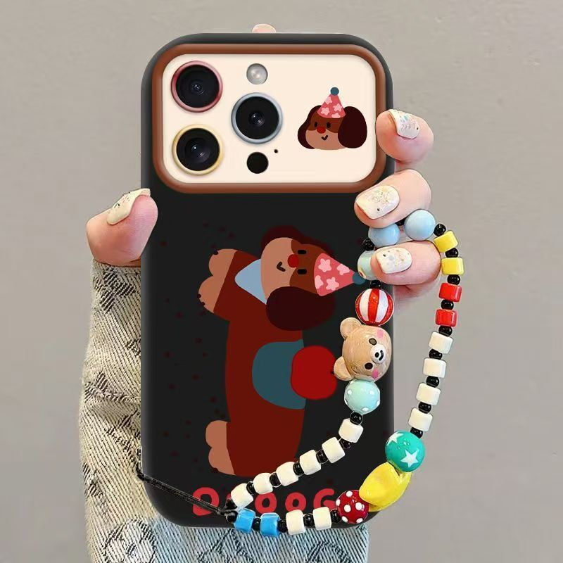 Cute cartoon puppy full cover iPhone 17 protective case