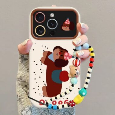 Cute cartoon puppy full cover iPhone 17 protective case