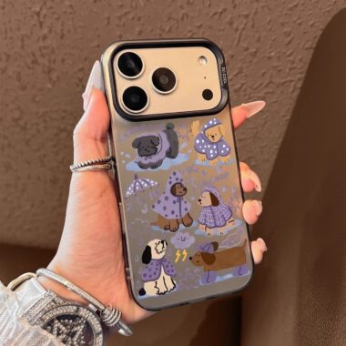 Cute rainy day puppy full cover shockproof iPhone 17 case