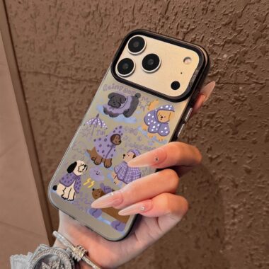 Cute rainy day puppy full cover shockproof iPhone 17 case