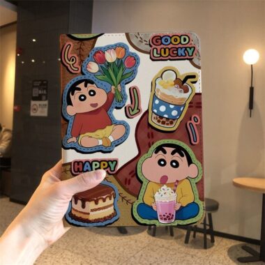 Crayon Shin-chan leather folio shockproof iPad case
