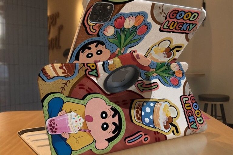 Crayon Shin-chan leather folio shockproof iPad case