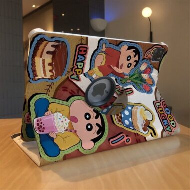 Crayon Shin-chan leather folio shockproof iPad case