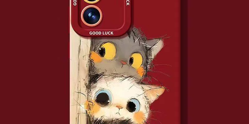 Cute cat full cover shockproof silicone Samsung S24 Ultra case