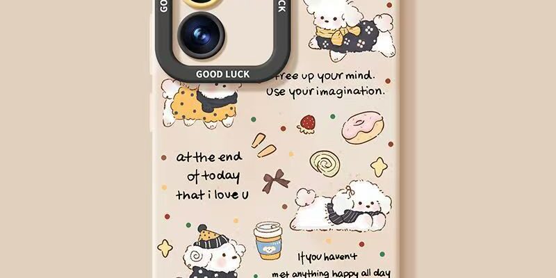 Cute dog full cover shockproof silicone Samsung S24 Ultra case