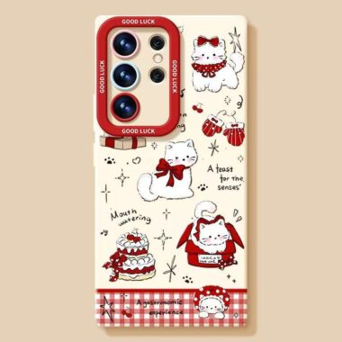 Cute dog full cover shockproof silicone Samsung S24 Ultra case