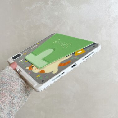 Cartoon casual cat 360 rotating shockproof iPad case