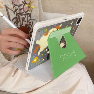 Cartoon casual cat 360 rotating shockproof iPad case