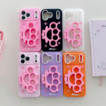 Cute silicone cat paw cartoon iPhone 17 case
