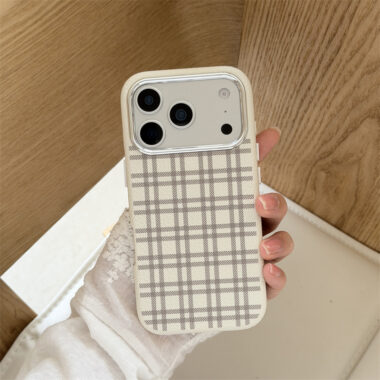 Creative checkered shockproof iPhone 17 full cover case