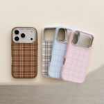 Creative checkered shockproof iPhone 17 full cover case