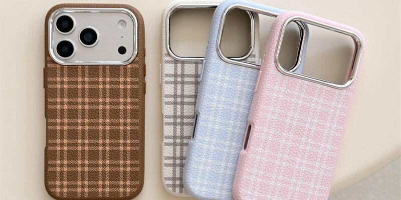 Creative checkered shockproof iPhone 17 full cover case