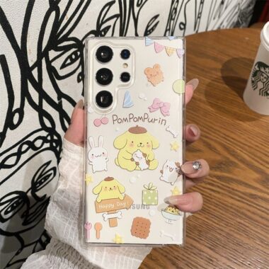 Cute Cinnamoroll clear shockproof Samsung S22 S23 S24 S25 S26 case
