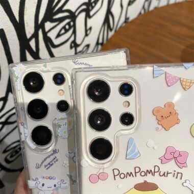 Cute Cinnamoroll clear shockproof Samsung S22 S23 S24 S25 S26 case