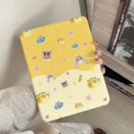 Cartoon color block animal city 360 rotating iPad case