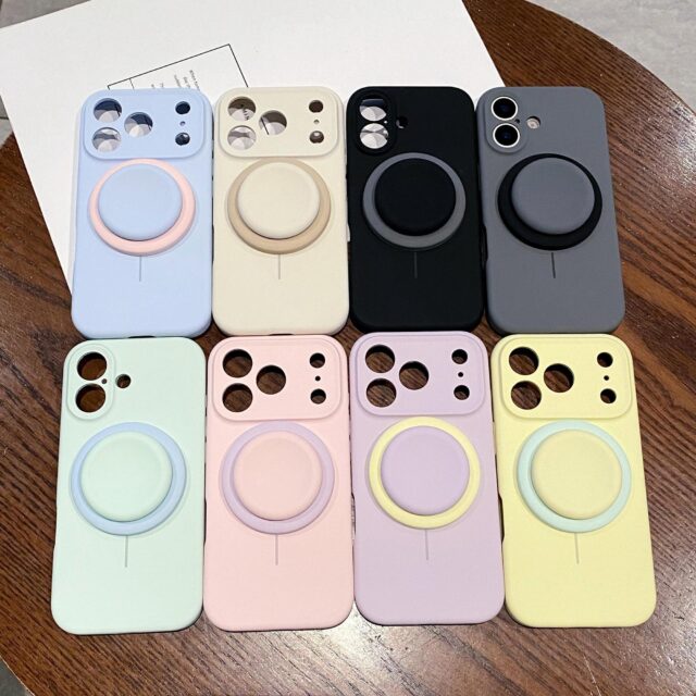 Color-block creative silicone shockproof iPhone 17 case