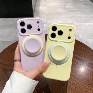 Color-block creative silicone shockproof iPhone 17 case