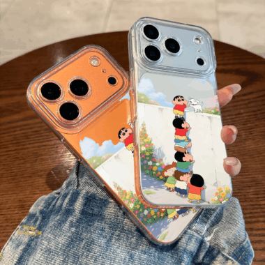 Cartoon Crayon Shin-chan clear soft full cover iPhone 17 case