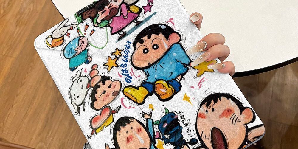 Cartoon Crayon Shin-chan Y fold tri fold shockproof iPad case