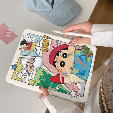 Crayon Shin-chan cartoon Y-fold iPad protective case