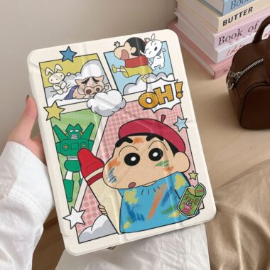 Crayon Shin-chan cartoon Y-fold iPad protective case