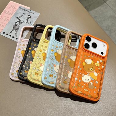 Cute bear shockproof soft iPhone 17 phone case