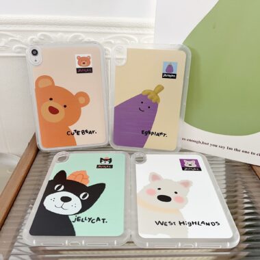 Cute cartoon painted animals full cover shockproof iPad case