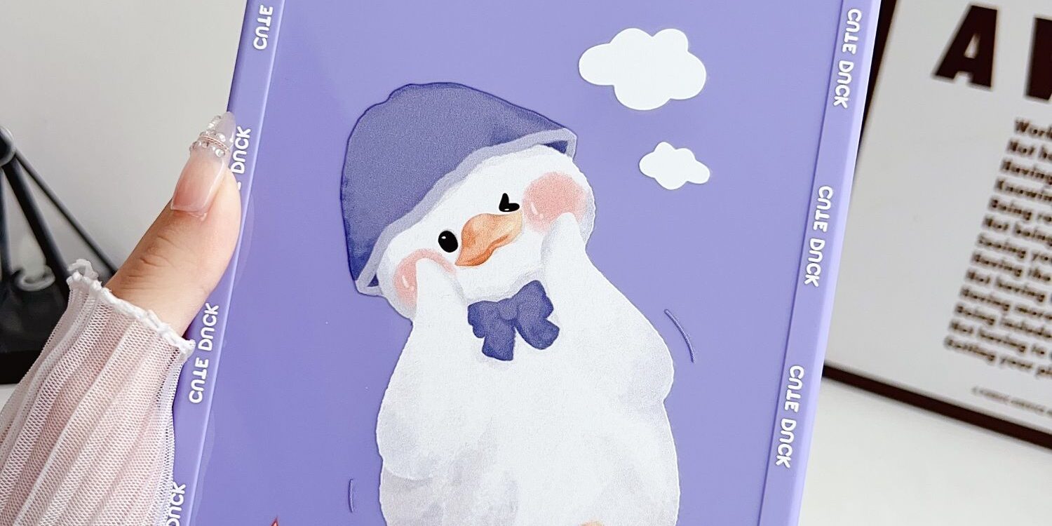 Cute cartoon pattern slim silicone shockproof iPad case