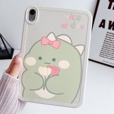 Cute cartoon pattern slim silicone shockproof iPad case