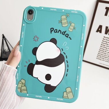 Cute cartoon pattern slim silicone shockproof iPad case
