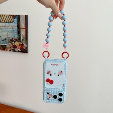 Cartoon cat expression anti-fingerprint acrylic iPhone 17 case