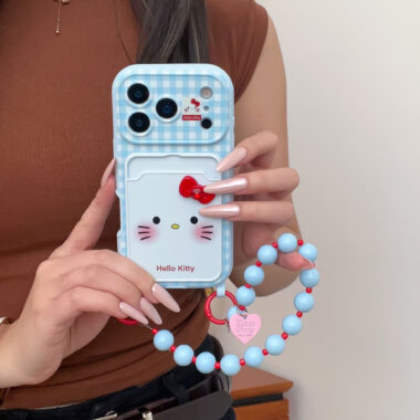 Cartoon cat expression anti-fingerprint acrylic iPhone 17 case