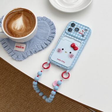 Cartoon cat expression anti-fingerprint acrylic iPhone 17 case