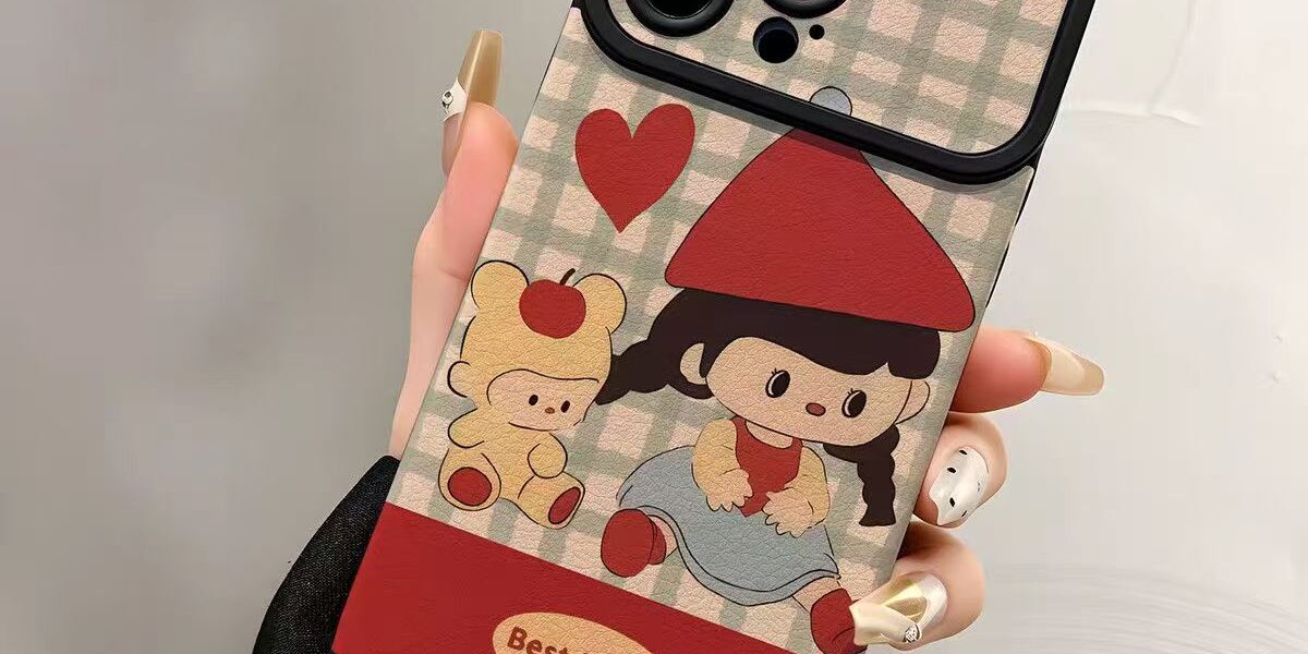 Cartoon girl and bear soft shockproof iPhone 17 case