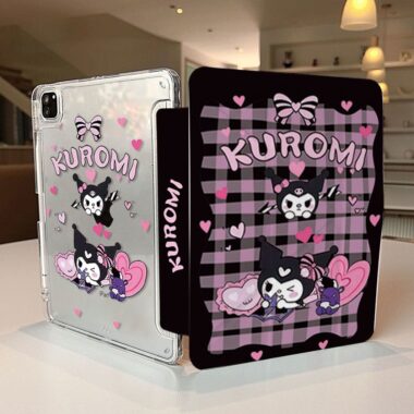 Cute heart Kuromi cartoon shockproof iPad case cover