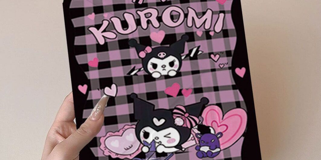 Cute heart Kuromi cartoon shockproof iPad case cover