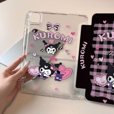 Cute heart Kuromi cartoon shockproof iPad case cover