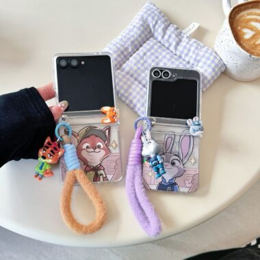 Zootopia Judy Nick clear bracelet Samsung Z Flip6 shockproof case
