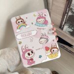 Cute Labubu cartoon 360 rotating shockproof iPad case