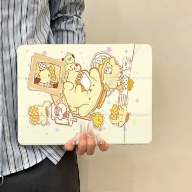 Cartoon pudding dog Y shape folding iPad case